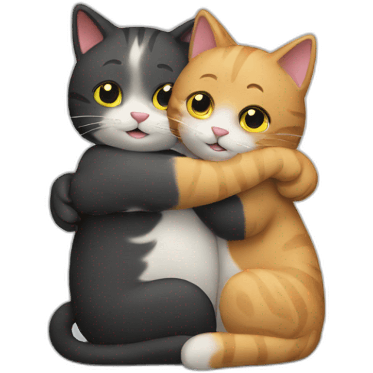 hugging cats emoji