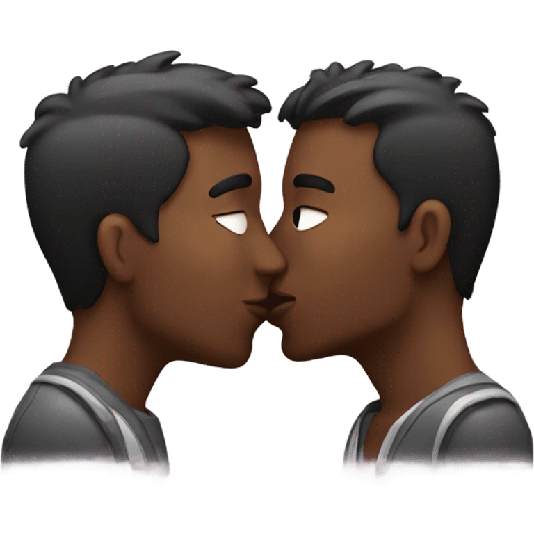 Men kissing emoji