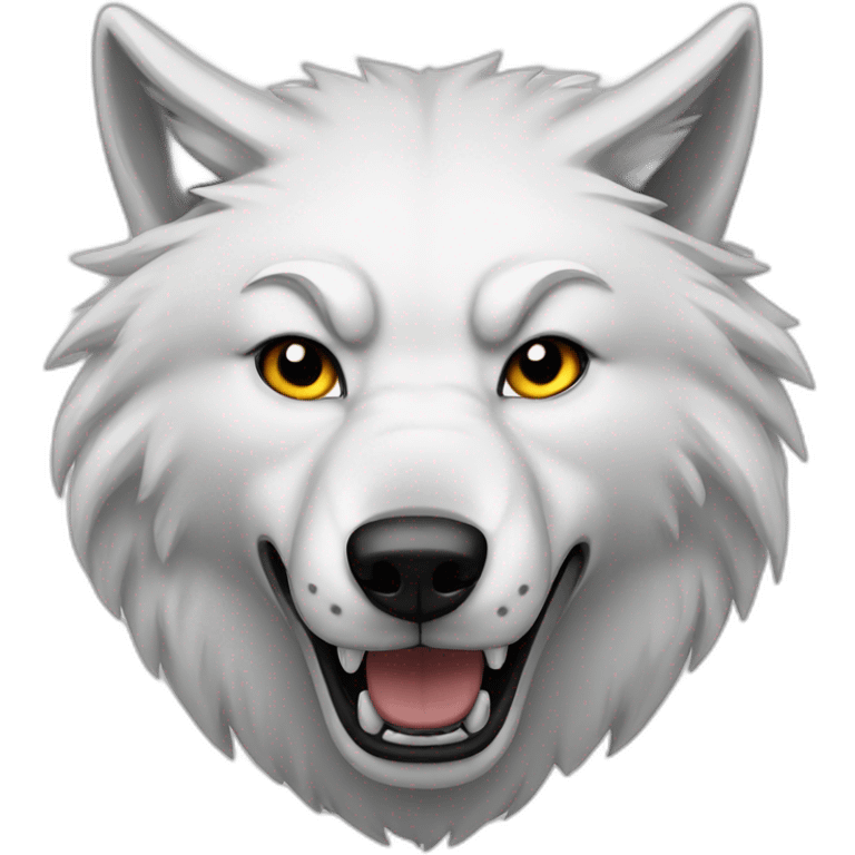  dangerousWhite wolf emoji