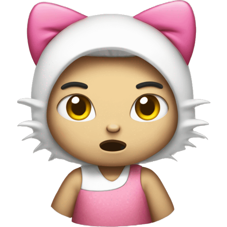 hello kitty mad emoji