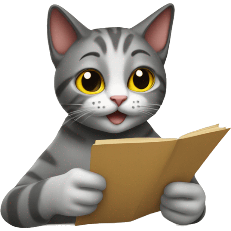 Cat submitting article emoji