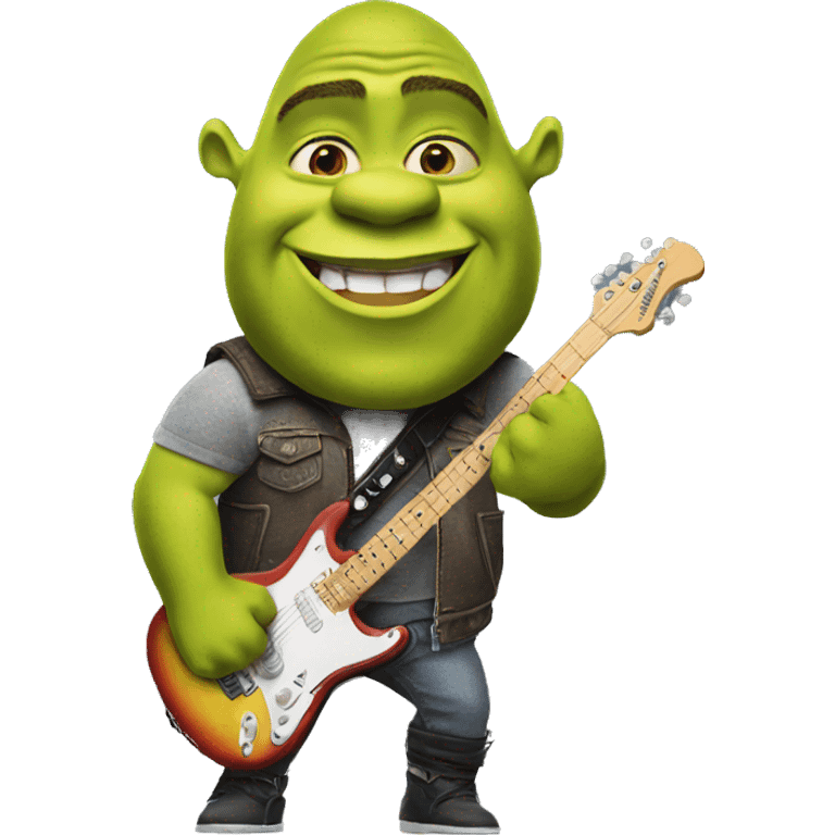 Shrek as rock star emoji