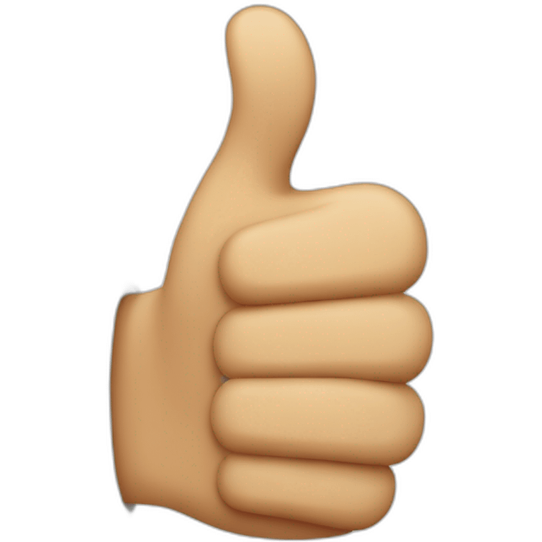 thumbs up but with a crooked thumb emoji