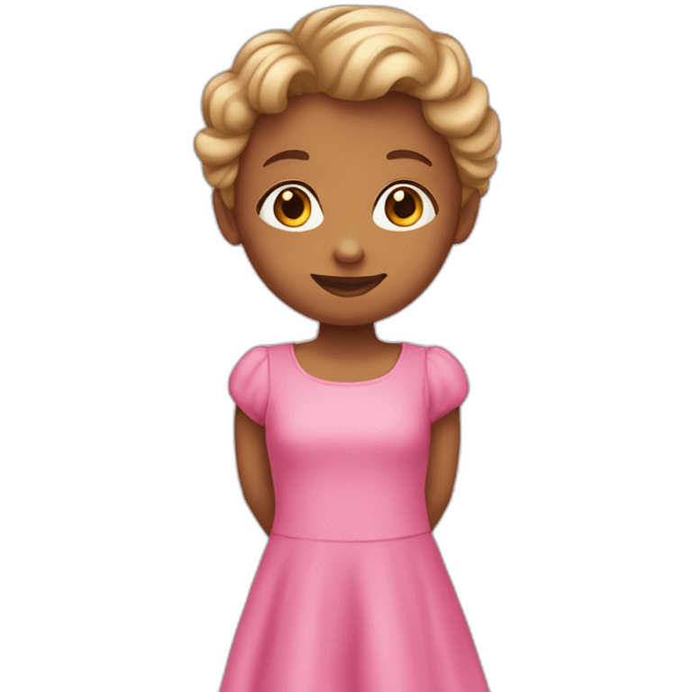 child wearing a pink dresschild wearing a pink dress emoji