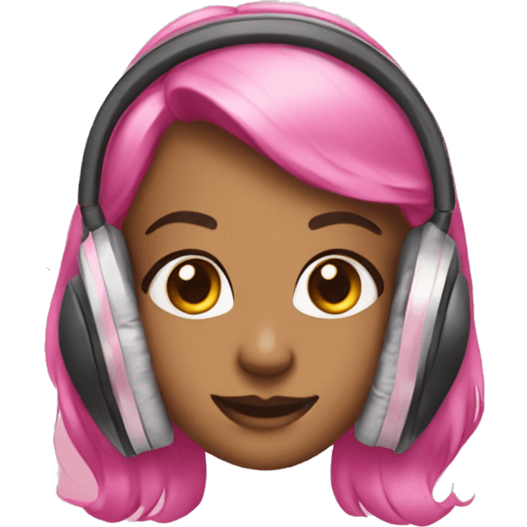 Coquette pink bows on headphones  emoji