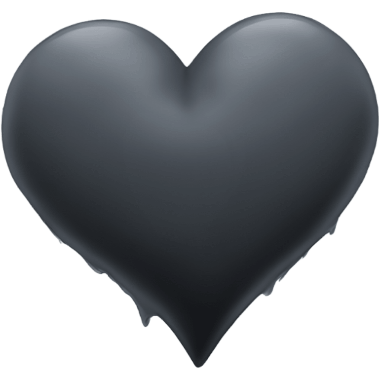 Grey black stormy heart emoji