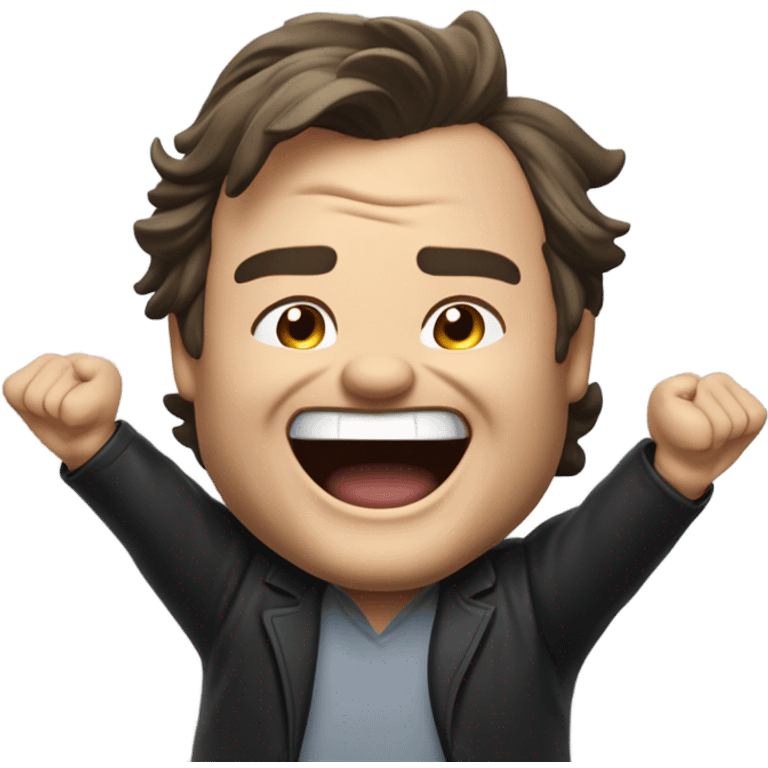 Jack black cheering fanatically emoji