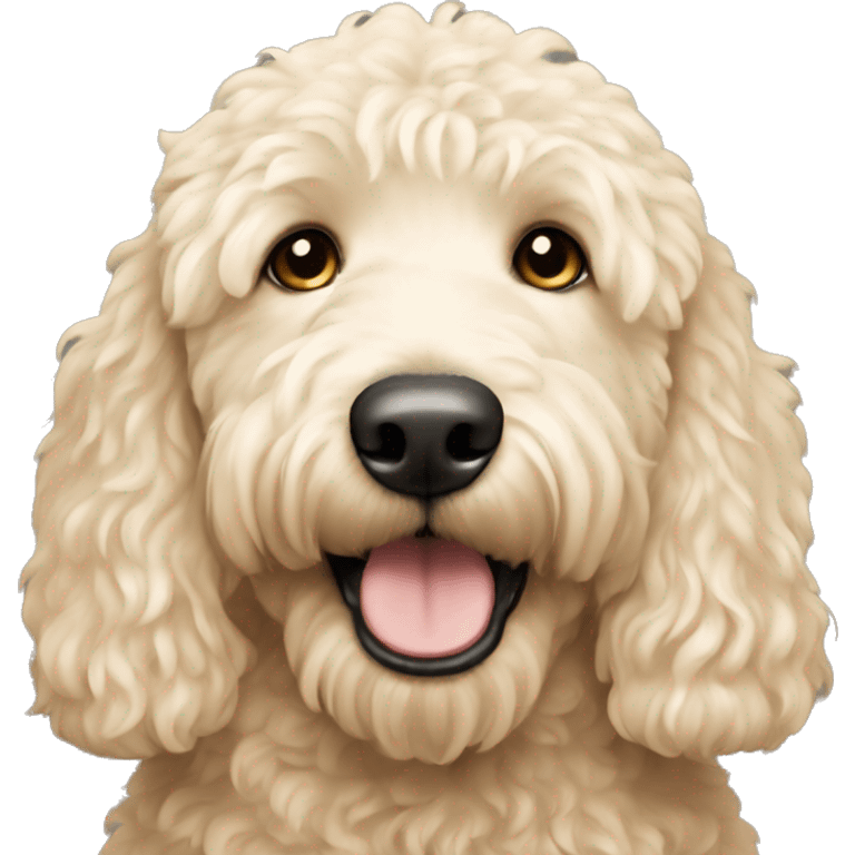 Cream golden doodle emoji