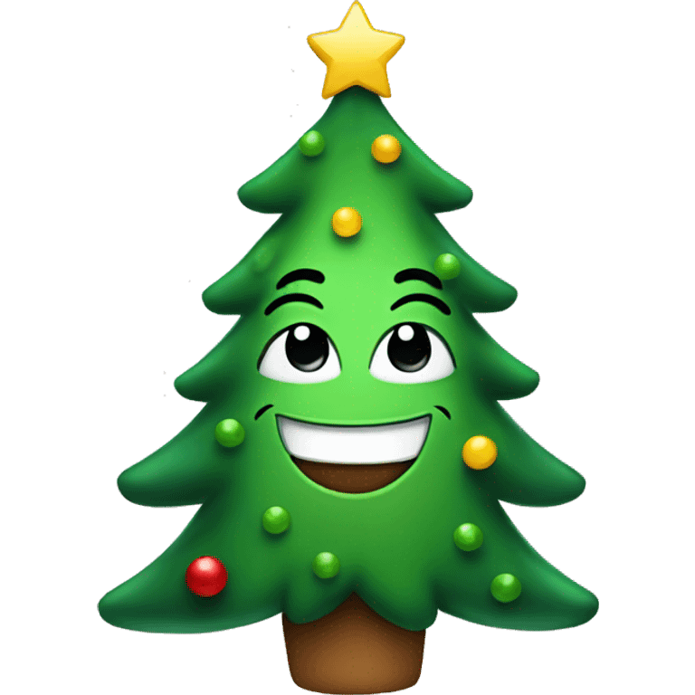 Smiling Christmas tree  emoji