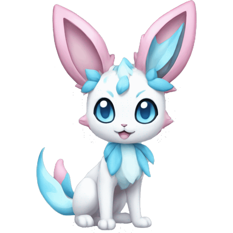 Kawaii Sylveon-Glaceon Full Body emoji