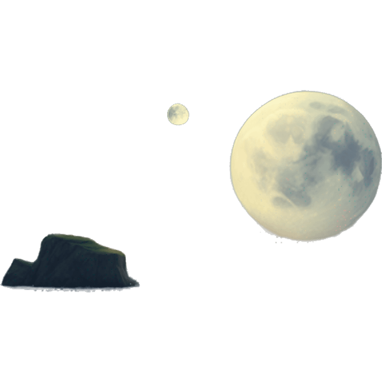 Moon over the sea emoji