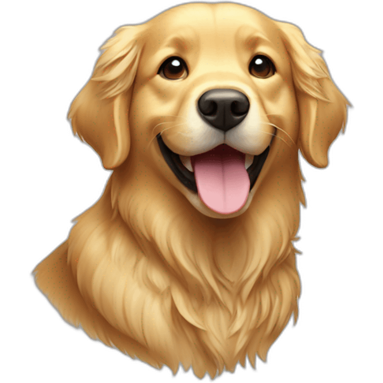 happy golden retriever emoji