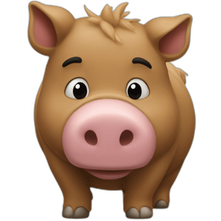 Kirikou sur un cochon emoji