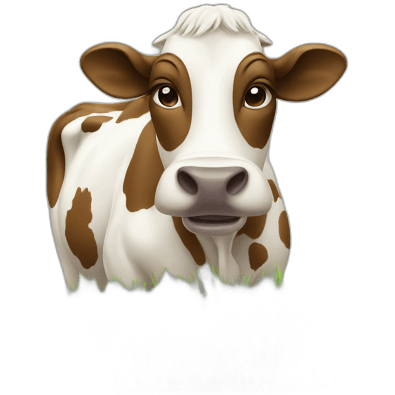 cow eating grass emoji