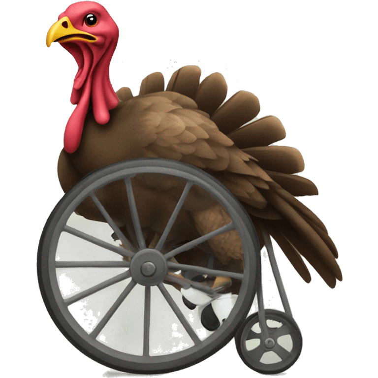 turkey riding an urban wheely lo emoji