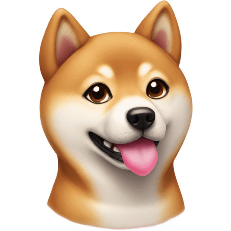 Dog Shiba Inu with heart eyes emoji