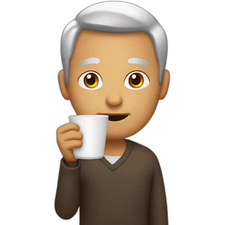 man drinking coffee emoji