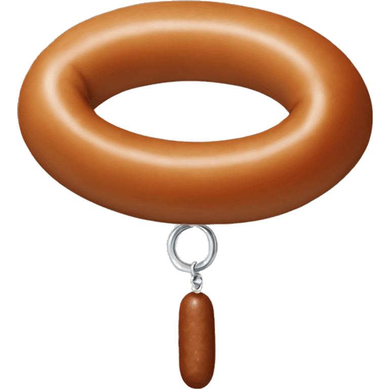 Sausage wearing a ring emoji