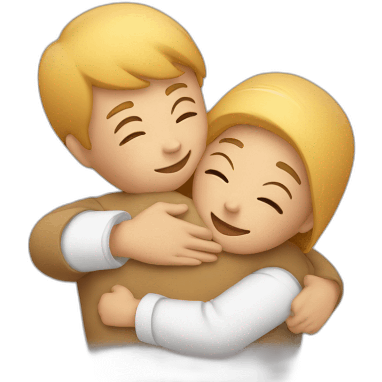 Cute hug  emoji