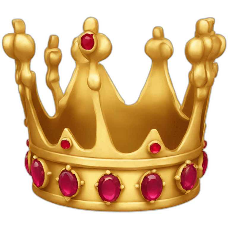 Gold Crown with Rubies emoji