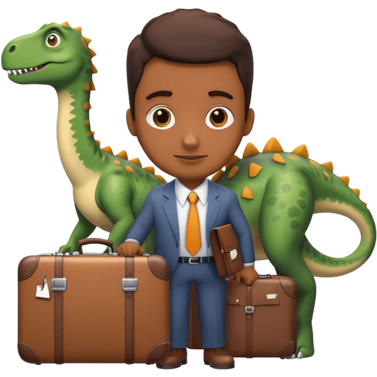 office Dinosaurs, a huge luggage full of papers emoji