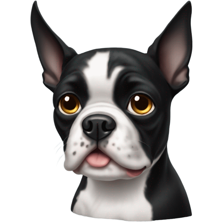 Solid Black Boston terrier  emoji