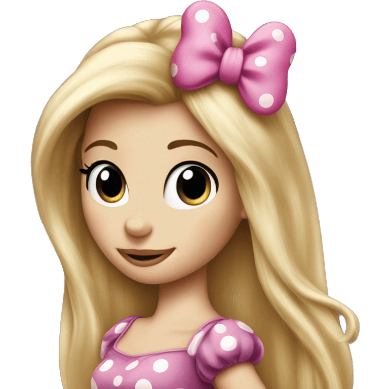 Long blonde hair minnie mouse emoji