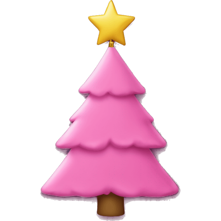 pink christmas tree  emoji