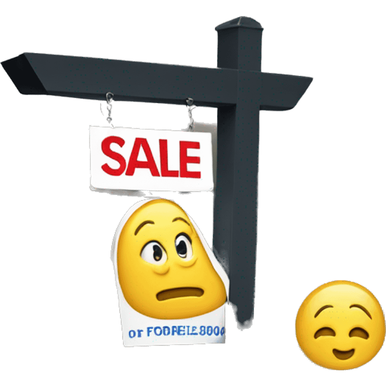 real estate sign that says "For Sale" emoji