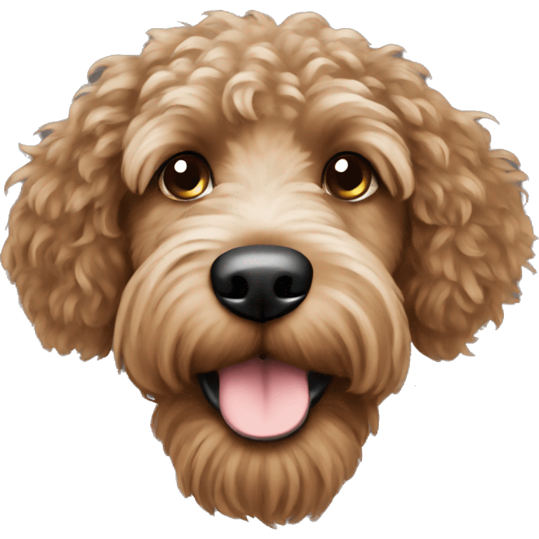 Create a brown Australian labordoodle emoji