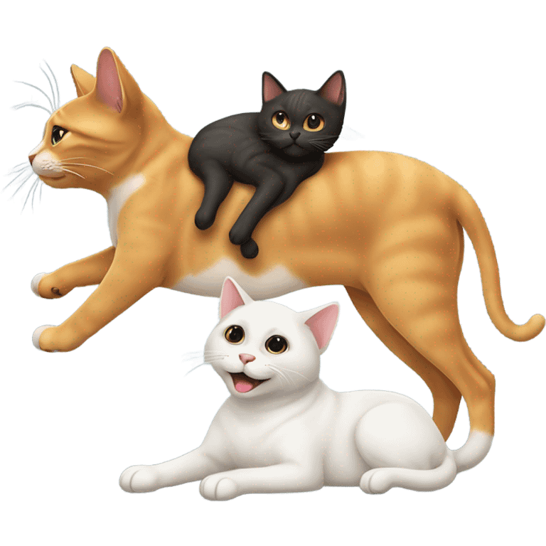 Cat riding a dog  emoji