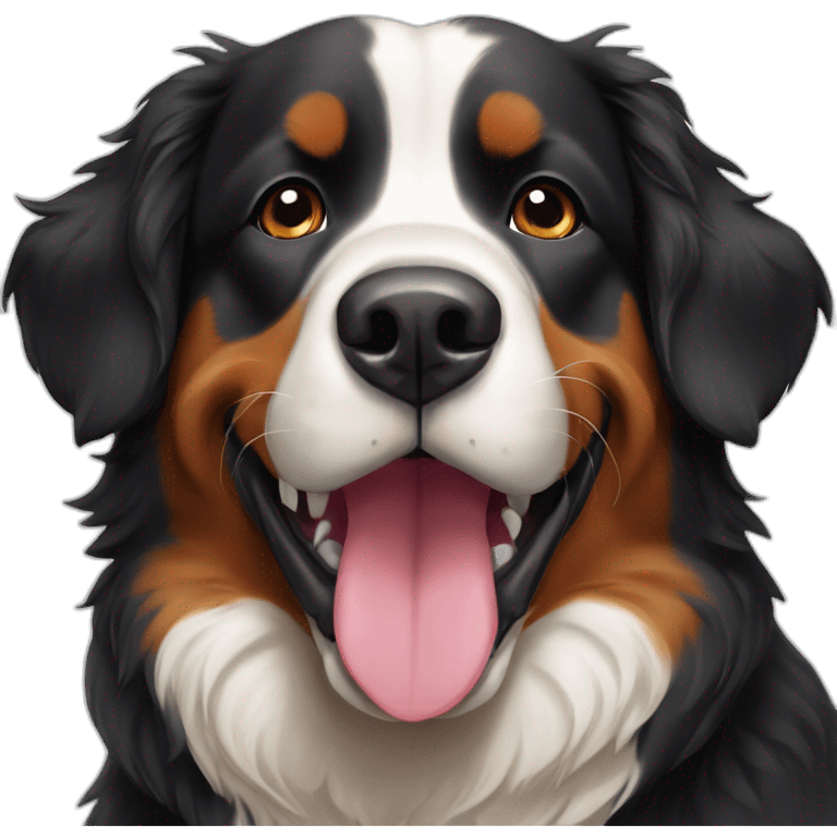 Bernese Mountain Dog happy emoji