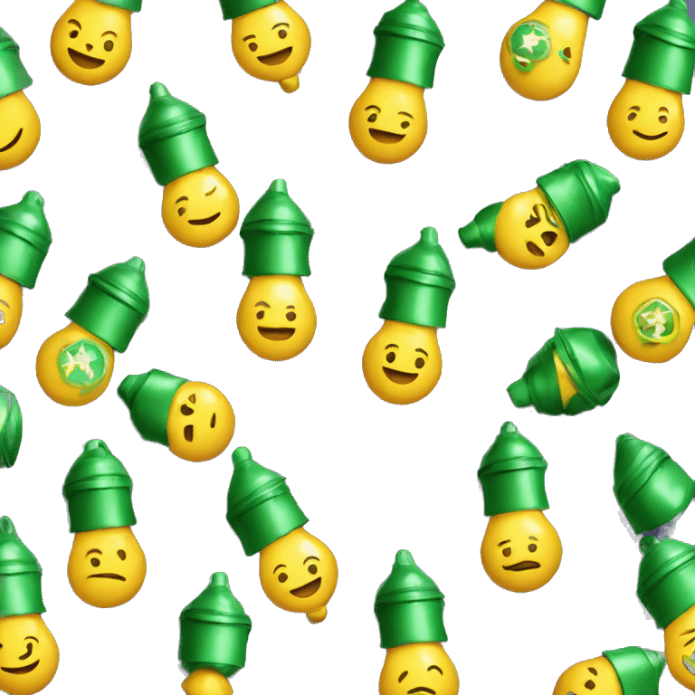 Christmas tree garland made of light bulbs emoji