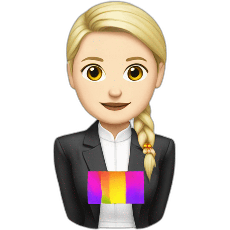 Tymoshenko with flag lgbt emoji