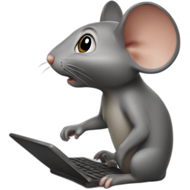 un souris d'ordinateur model O emoji