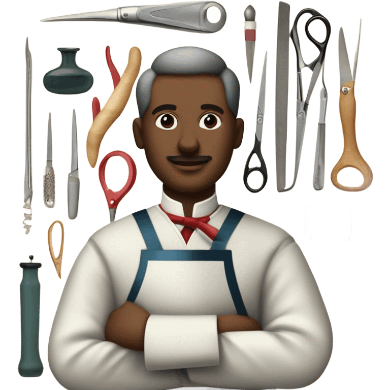 Barber surgeon with colors emoji