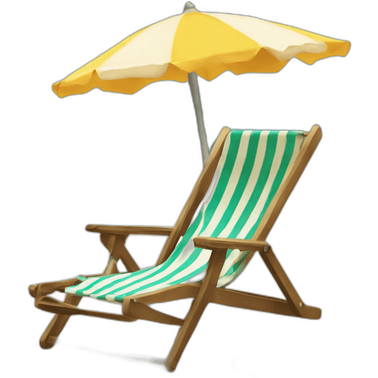 Beach-palm tree deckchair emoji