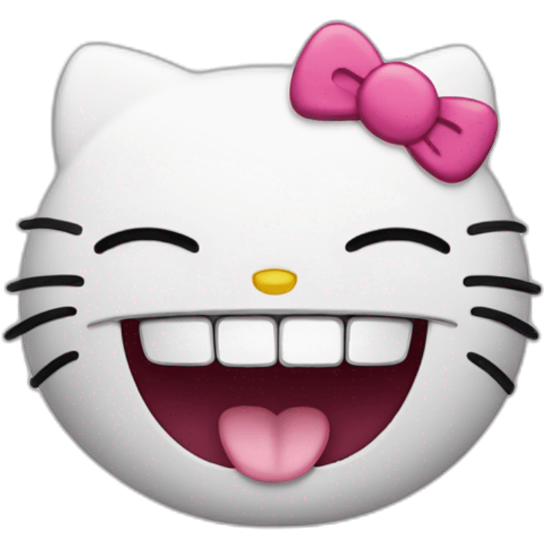 hello kitty laughing emoji