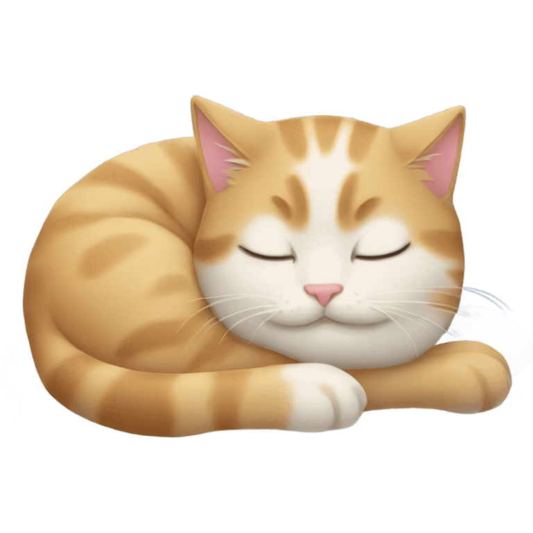 Cat sleeping in the snow emoji