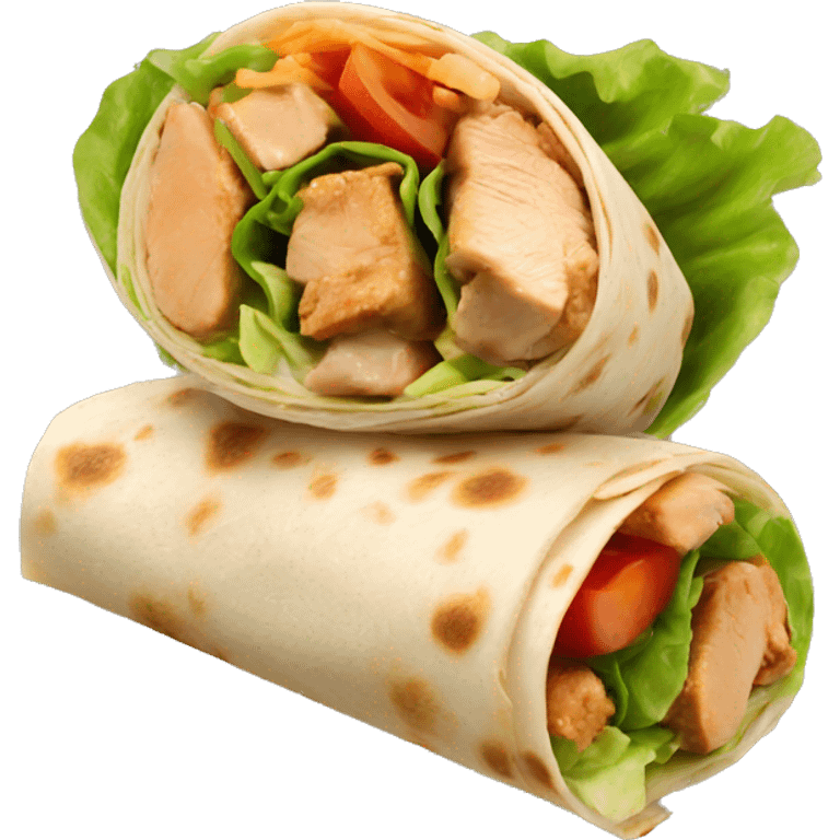 Chicken wrap  emoji