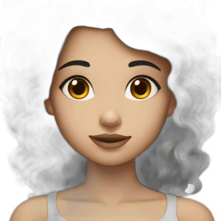 Preety girl with blach hair emoji