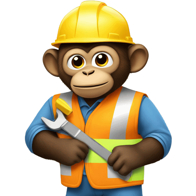 monkey working construction  emoji