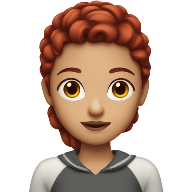 Girl with dark red hair  emoji