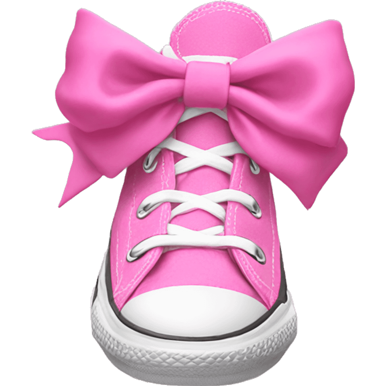 Pink Converse with bow emoji