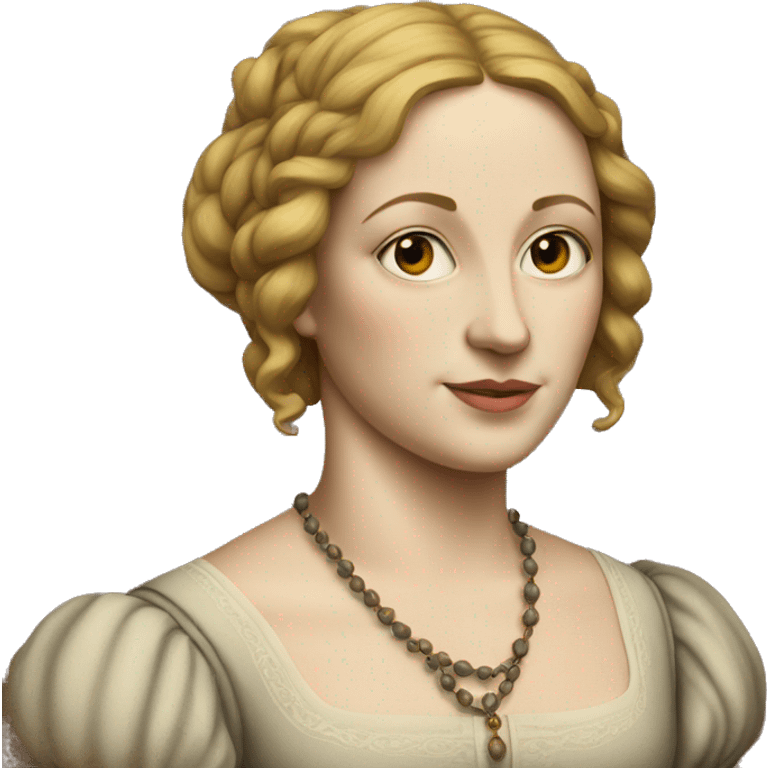 a framed portrait of a Renaissance woman emoji