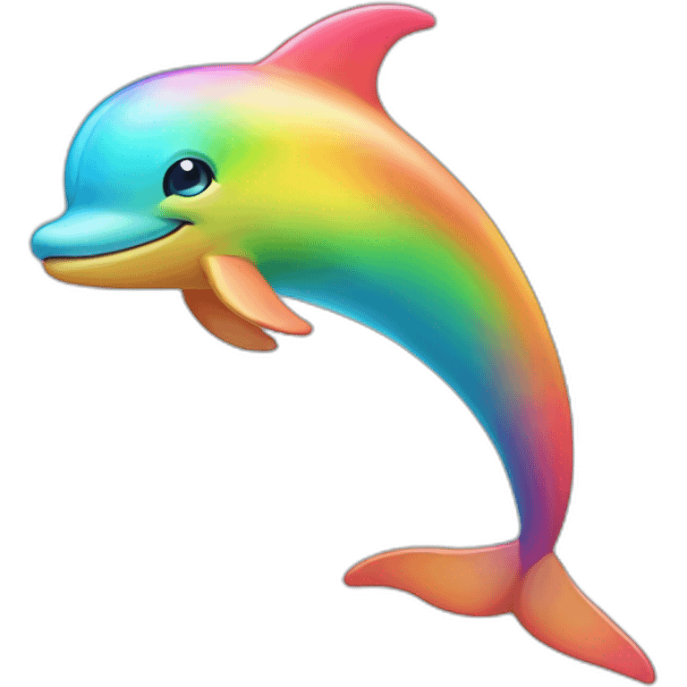 Rainbow Dolphin Full Body emoji