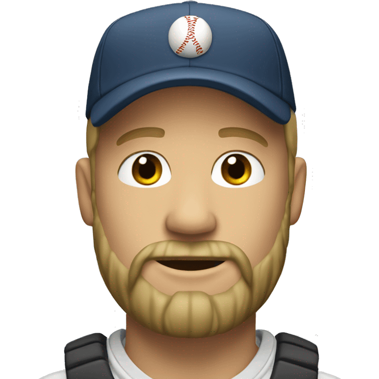 blonde man with beard + baseball cap  emoji