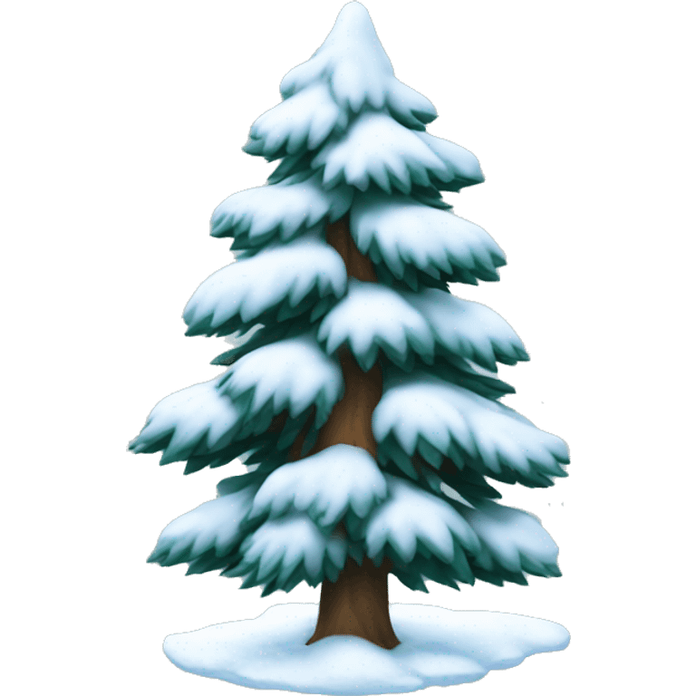 Pine tree with snow on it  emoji