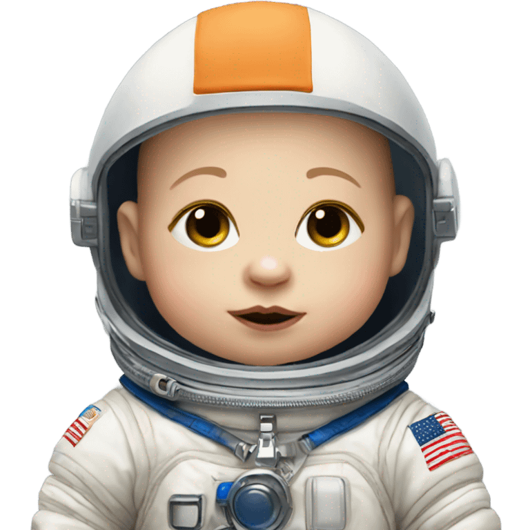 Down syndrome baby in astronaut suit emoji