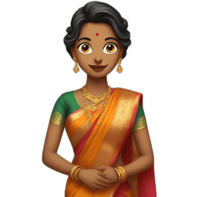 Girl in saree emoji